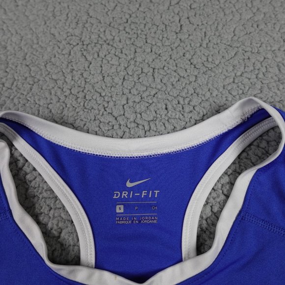 NIKE Dri Fit Tank Top Womens Small Blue Razor Back Pullover Running Tennis Golf - Picture 3 of 12